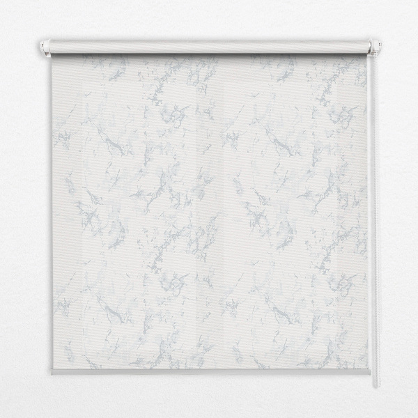 Rollo Fenster in Weißer Marmor-Optik