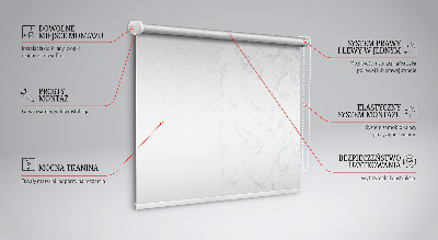 Rollo Fenster in Weißer Marmor-Optik