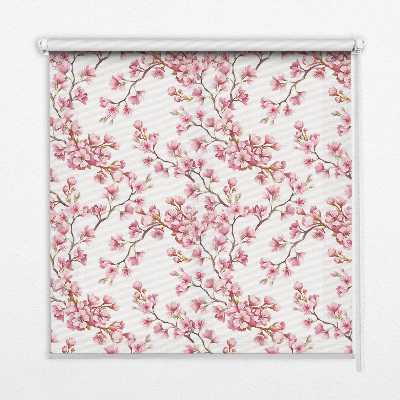 Rollo Fenster in Rosa mit Blütenblätter-Motiv