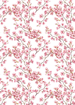 Rollo Fenster in Rosa mit Blütenblätter-Motiv