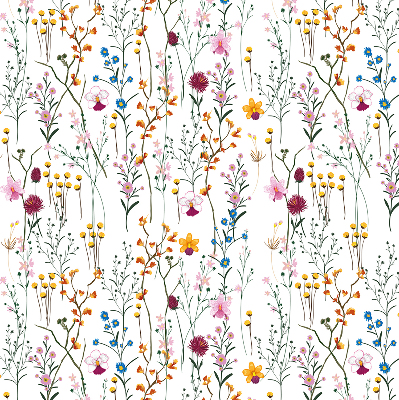 Fensterrollo mit bunten Blumen