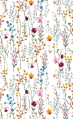 Fensterrollo mit bunten Blumen