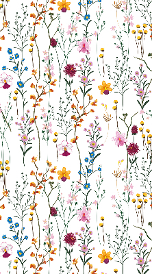 Fensterrollo mit bunten Blumen