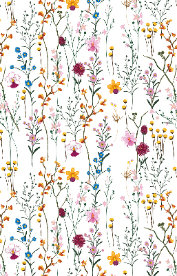 Fensterrollo mit bunten Blumen