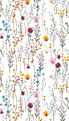 Fensterrollo mit bunten Blumen