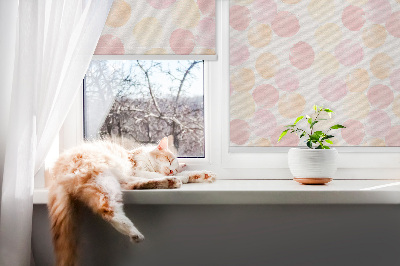 Fensterrollo innen in bunten Flecken