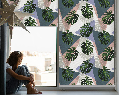 Fensterrollo als Motiv „Die Blätter der Pflanze“