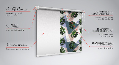 Fensterrollo als Motiv „Die Blätter der Pflanze“