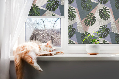 Fensterrollo als Motiv „Die Blätter der Pflanze“