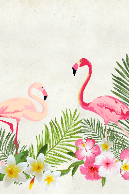 Fenster Rollo Innen mit Flamingos bei den Blättern