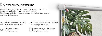 Rollo Fenster mit Motiv Geparden auf einem Ast