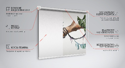 Rollo Fenster mit Motiv Geparden auf einem Ast