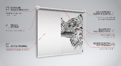 Fensterrollo mit gezeichneten Geparden auf einem Ast