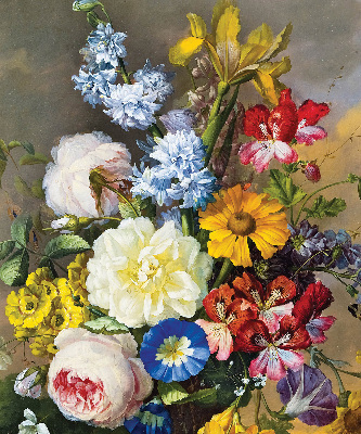 Rollo Fenster in der Ausführung Blumenstrauß