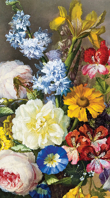Rollo Fenster in der Ausführung Blumenstrauß