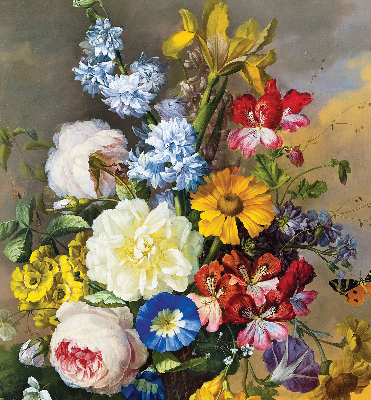 Rollo Fenster in der Ausführung Blumenstrauß