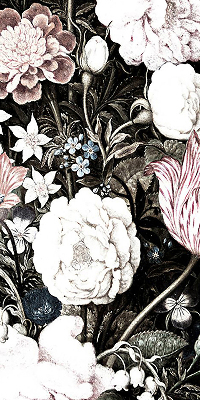 Fensterrollo in Form eines Blumenstraußes