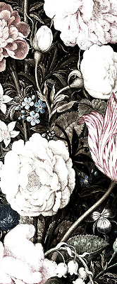 Fensterrollo in Form eines Blumenstraußes
