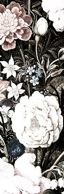Fensterrollo in Form eines Blumenstraußes
