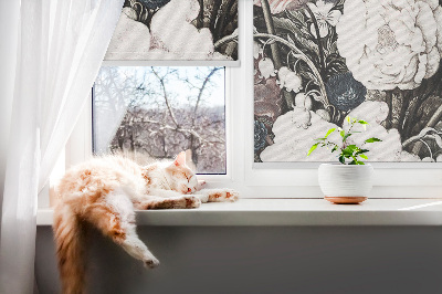 Fensterrollo in Form eines Blumenstraußes