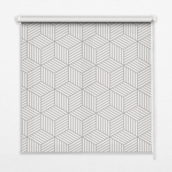 Fensterrollo innen in 3D-Würfelform