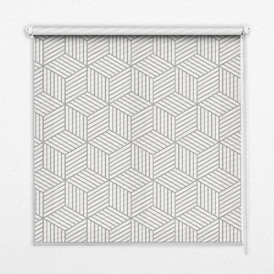 Fensterrollo innen in 3D-Würfelform