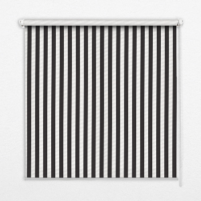 Fensterrollo mit schwarz-weißen Streifen