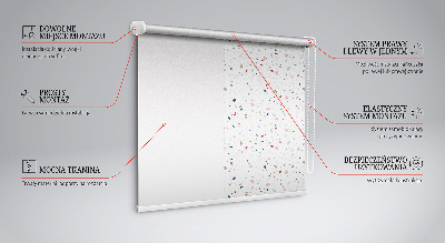 Fensterrollo innen mit grafischen Elementen