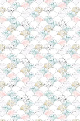 Fensterrollo in bunten Schuppen