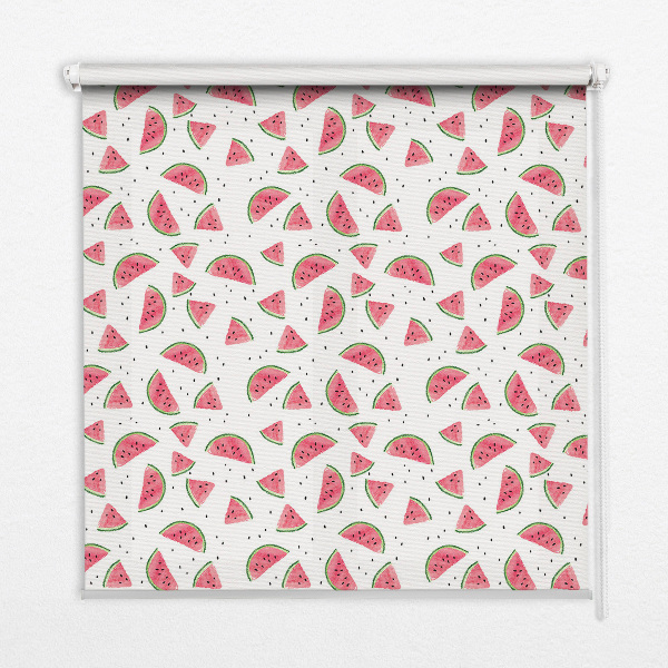 Fensterrollo innen mit Wassermelonenmotiv