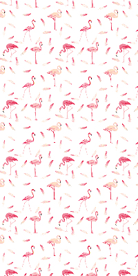 Rollo Fenster flamingos und ihre federn