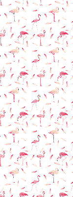 Rollo Fenster flamingos und ihre federn