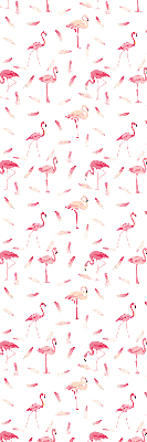 Rollo Fenster flamingos und ihre federn