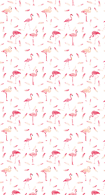 Rollo Fenster flamingos und ihre federn