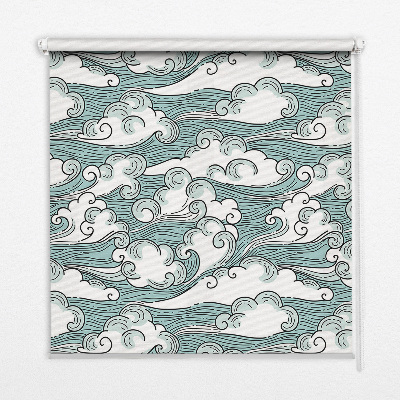 Rollo Fenster mit dem Motiv Wolken und Wind