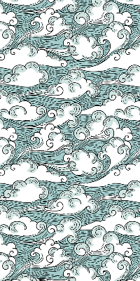 Rollo Fenster mit dem Motiv Wolken und Wind