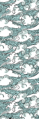 Rollo Fenster mit dem Motiv Wolken und Wind