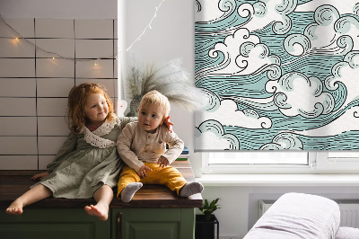 Rollo Fenster mit dem Motiv Wolken und Wind