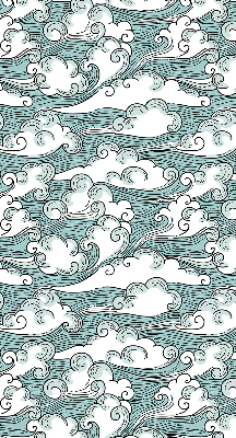Rollo Fenster mit dem Motiv Wolken und Wind