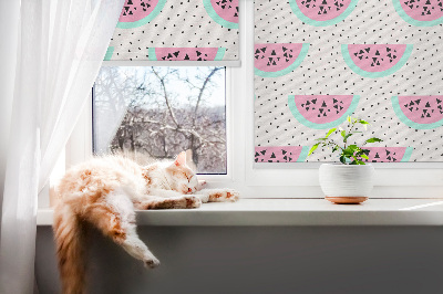 Fensterrollo mit Wassermelonenmotiv