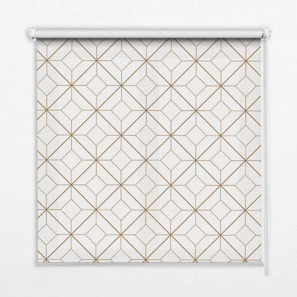 Fensterrollo innen in braunem Muster
