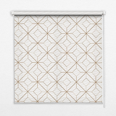 Fensterrollo innen in braunem Muster