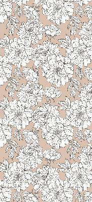 Rollo Fenster mit gezeichneten Blumen