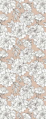 Rollo Fenster mit gezeichneten Blumen