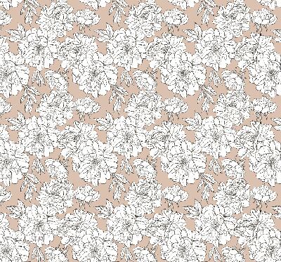 Rollo Fenster mit gezeichneten Blumen