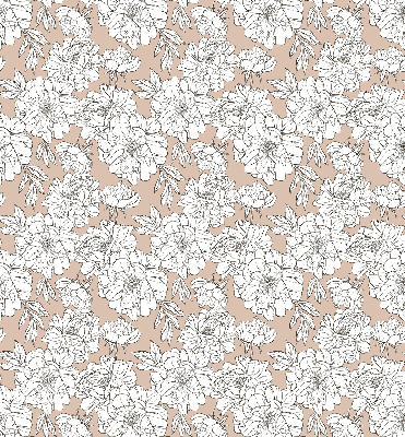 Rollo Fenster mit gezeichneten Blumen