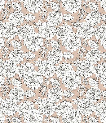 Rollo Fenster mit gezeichneten Blumen
