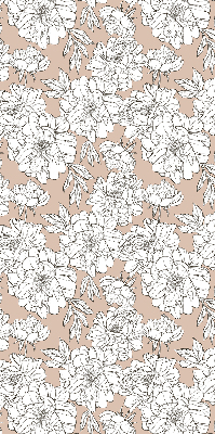 Rollo Fenster mit gezeichneten Blumen