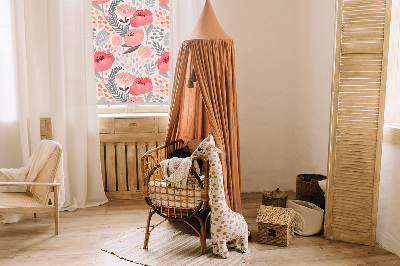 Fensterrollo in Mohn