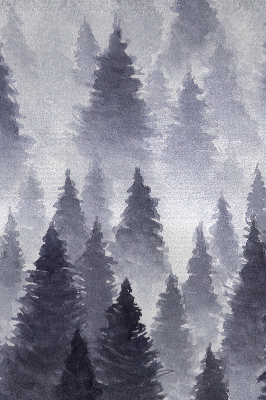 Rollo Fenster mit Nebelwald-Motiv